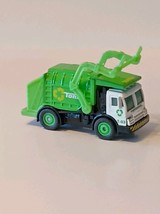 Tonka Trash Recycling Truck Green White Pressed Metal Plastic Non Working - $272.80 MXN