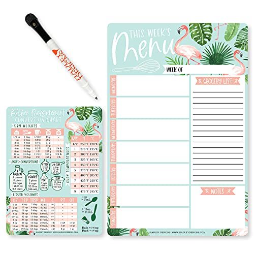 Tropical Leaves Magnetic Meal Planner | Weekly | Calendar &amp; Planners - $19.99