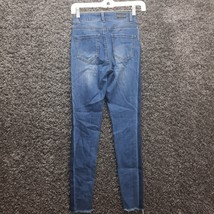 Black Label C&#39;est Toi Jeans Women 25 Blue Skinny Stretch Raw Hem Ladies Pants - £4.66 GBP