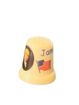 James Madison 4th US President Thimble Franklin Mint Danbury figurine flag vtg - £15.87 GBP
