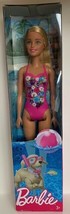 Barbie Beach Glam Doll in Pink Floral Swimsuit Kids Girls Pretend Toy Gift 3+ - £5.58 GBP