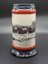 1990 Budweiser Anheuser Busch Beer Stein. Signed, Made In Brazil EUC - £14.65 GBP