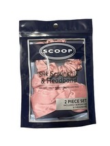 Scoop Silk Scrunchie and Headwrap , 2-Pc. Set Royal Pink - £13.26 GBP