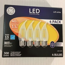 2 x 4 (8) GE LED Soft White Light Bulbs ~ 300 Lumens ~ 40w with 3.5w Energy Use! - $19.37