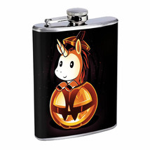 Halloween Unicorn Em1 Flask 8oz Stainless Steel Hip Drinking Whiskey - £11.82 GBP