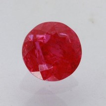 Red Ruby Lab Created Precision Faceted 8 mm Round I1 Flux Included 2.41 carat - £27.11 GBP