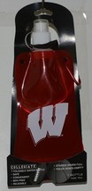 Collegiate Licensed Wisconsin Badgers Reusable Foldable Water Bottle - £10.41 GBP