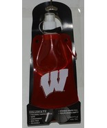 Collegiate Licensed Wisconsin Badgers Reusable Foldable Water Bottle - £10.26 GBP