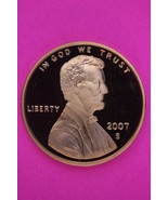 Gem Proof 2007 S Ultra Deep Cameo Lincoln Memorial Cent Same Coin In Pic... - $13.65 CAD