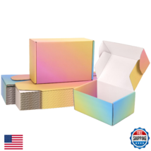 Dezibox 9x6x4 Shipping Boxes 30 Pack Colorful Corrugated Cardboard Maile... - $75.48