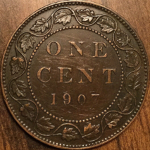 1907 Canada Large Cent Penny Coin - Surface Hairlines / Scratches - £9.25 GBP