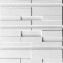 Dundee Deco 3D Wall Panels - Contemporary Bricks Paintable White PVC Wall Paneli - £6.15 GBP+