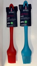 Set Of 2 Farberware Colourworks Silicone Mini Basting Brush Red &amp; Blue 8” - $10.88