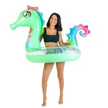 PoolCandy Inflatable Glitter Seahorse Pool Tube Float 42 Inch - $39.58