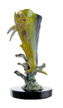 Little Bully Mahi Mahi Fish Brass Statue - £174.09 GBP