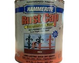 Hammerite Rust Cap Red Hammered Finish Metal Paint and Primer Quart Can New - £54.42 GBP