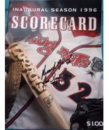 Lansing Lugnuts Baseball Team Autographed Inaugural Season 1996 Scorecard - $113.38 MXN