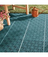 10 Interlocking Tiles Indoor Outdoor Path Mat Patio Walkway Barbecue DIY... - £30.78 GBP