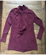 White House Black Market Womens Open Cardigan Burgundy, Size M, Pre-Owned - $14.99