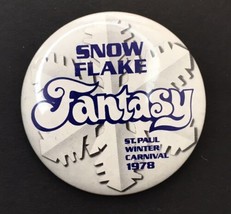1978 SNOW FLAKE Fantasy St SAINT PAUL WINTER CARNIVAL Vtg PIN Minnesota ... - £9.43 GBP