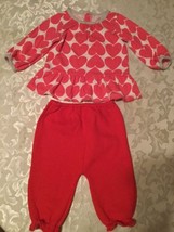 Girls-Lot of 2-Size 6-12 mo.-Old Navy red top-Size 12-red pants - £7.80 GBP