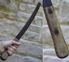 Primitive 1800&#39;s primitive butcher knife antique OLD long 23 1/2&quot; HAND F... - £79.00 GBP
