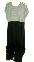 Vtg Jumpsuit Eber San Francisco 80s 90s 12T USA Black plaid houndstooth ... - $79.19