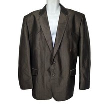 vintage silverado USA brown western cowboy rodeo union made blazer mens - £60.12 GBP