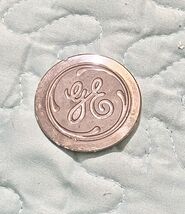 Vintage General Electric GE LOGO Emblem 1pcs Dark Gray Plastic 1.5 Inch - €6,07 EUR