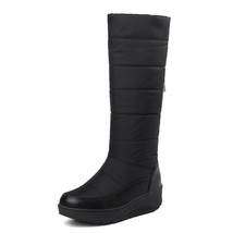 Fashion Women Winter Wedges Knee High Boots Waterproof Girls Snow Boots Fluffy F - £45.96 GBP