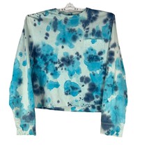 Goodfellow &amp; Co Women&#39;s Tie-Dyed Cropped Crew Neck T-shirt Size XL - £10.47 GBP