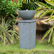 Zen Garden Water Fountain: 35.5&quot; Gray Polyresin - $352.99