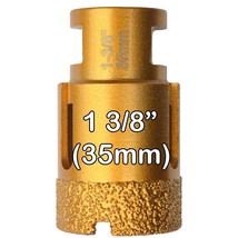 Diamond Core Bit 1 3/8 inch Dry Cut Granite Porcelain Concrete and Ceram... - $47.52