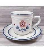 Cumberland Brambleberry Stoneware Tea Cup and Saucer Made in Japan Beige... - $18.00