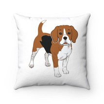Beagle Spun Polyester Square Pillow - £22.65 GBP