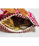 Cotton Cute Zipper Pouch, Floral Small Cotton Coin Purse Unique Handmade... - $159.55 MXN
