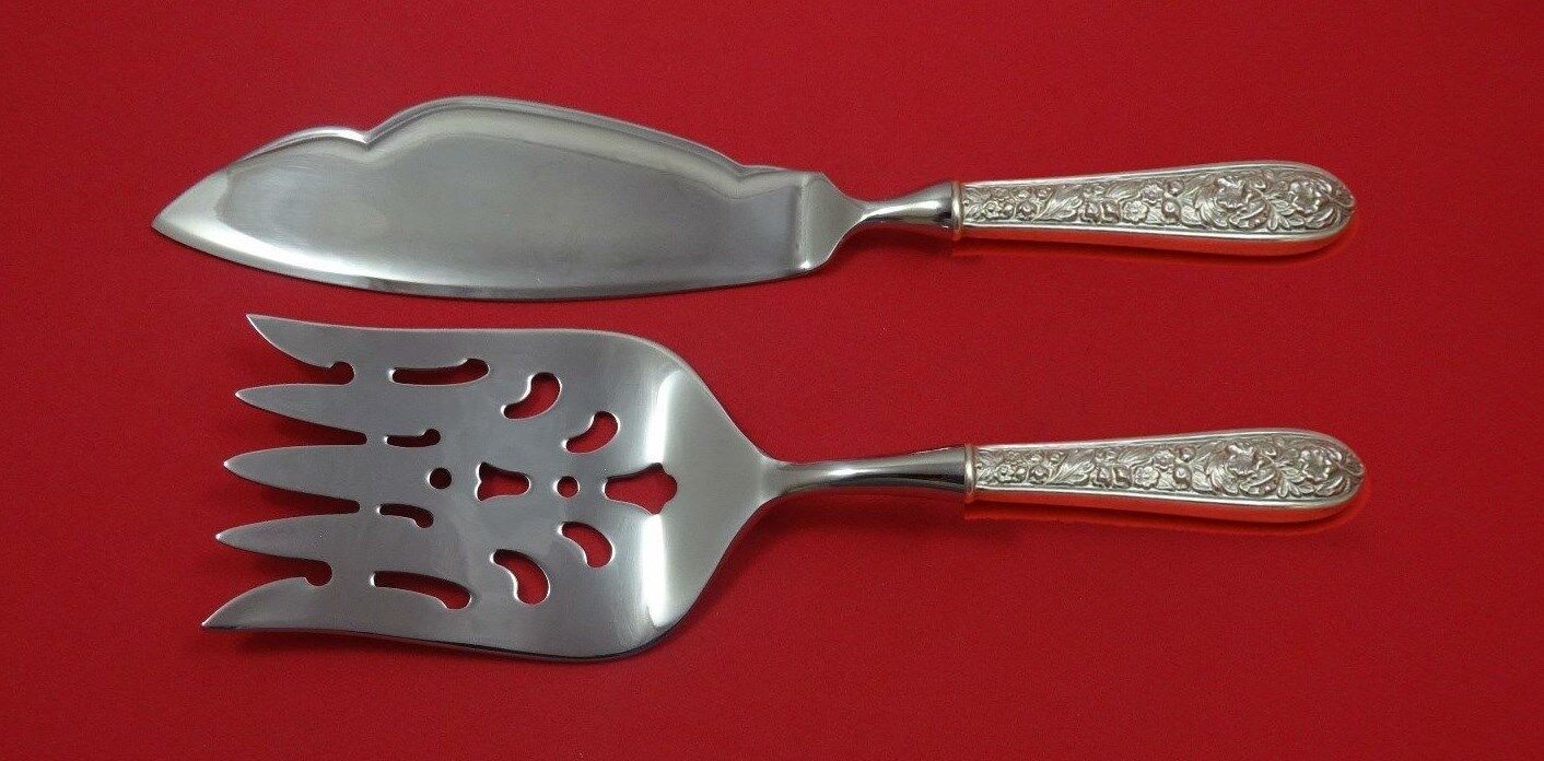 Corsage by Stieff Sterling Silver Fish Serving Set 2 Piece Custom Made HHWS - $132.76