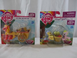 My Little Pony Apple Flora &amp; Candy Caramel Tooth + 2014 Sweet Apple Acres Cart - £18.21 GBP