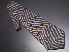 The Nature Conservancy Neck Tie Zebra Karen Bierce Greenish Browns Greys Black - £9.39 GBP