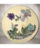 John &amp; Jan Myers Studio Art Pottery Hummingbird Plate 8.5” Hickory Grove... - £14.21 GBP