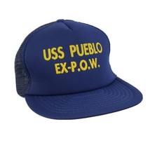 USS Pueblo Ex-P.O.W. Hat Cap Snapback Mesh Trucker Style Military Navy Vintage - £30.19 GBP