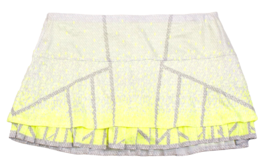 K Swiss Lucky in Love Women&#39;s XL Neon Yellow Take A Pleat Skort Tiered Ombre - £47.36 GBP