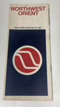 Northwest Orient System Timetable  April 24, 1983 - $9.85