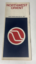 Northwest Orient System Timetable  April 24, 1983 - £7.87 GBP