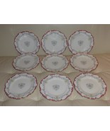CAULDON ENGLAND SUPERB SET OF 9 LUNCHEON PLATES 8 7/8&quot; NUMBERED B 7818 - £271.69 GBP