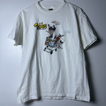 Vintage Y2K Rabbids Go Home Video Game Promo T- Shirt Size Medium Stained - £15.30 GBP