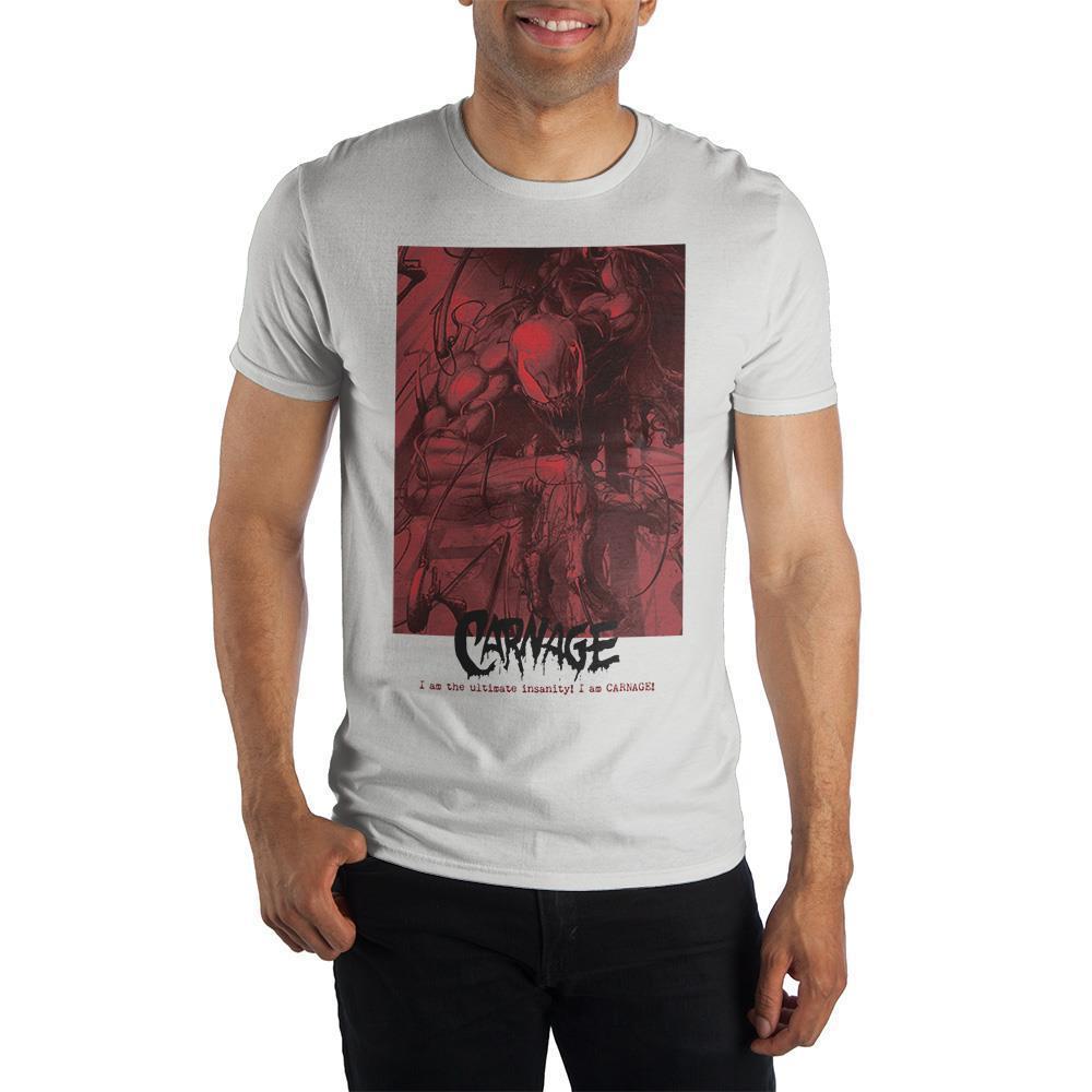 Carnage Ultimate Insanity Short Sleeve Men's T-Shirt Supervillain Fitted Tees - $19.95