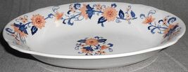 NIKKO Ironstone FLORAL PATTERN Oval Vegetable Bowl MADE IN JAPAN - $23.75