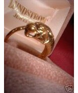 Snarling Tiger 30 Mils Gold Overlay Ring NIB - £11.01 GBP