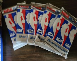 Lot of 5 Packs of 1990-1991 NBA Hoops Cards - £15.48 GBP